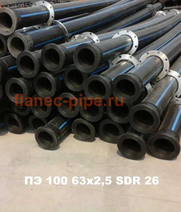 Труба ПЭ 100 63x2,5 мм SDR 26 в Уфе